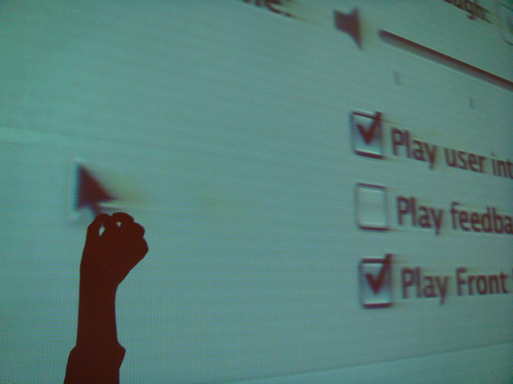 mucking about with the big screen