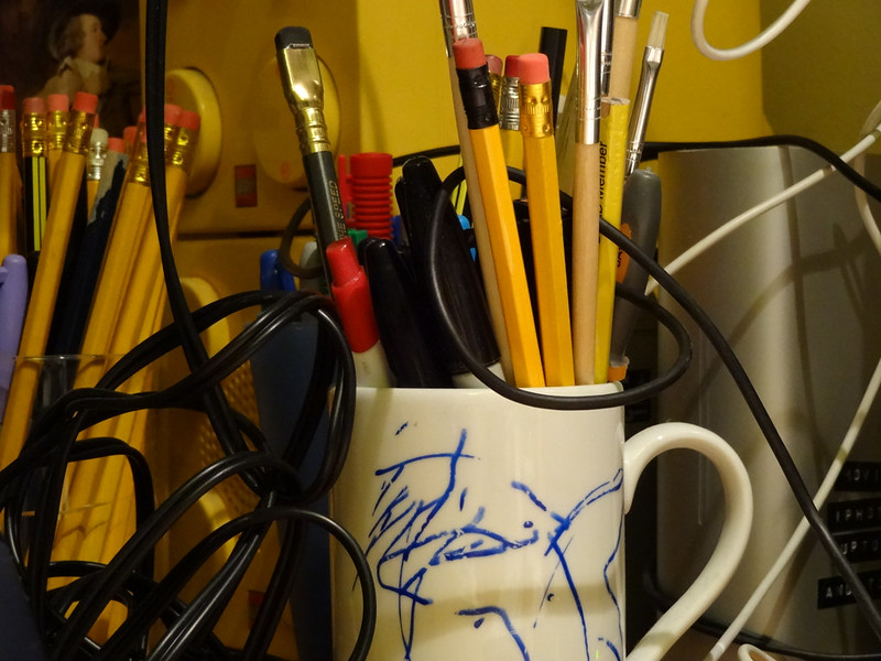 pencils and cables