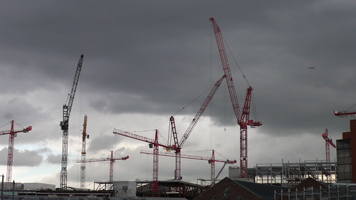 white city cranes