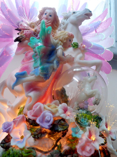 fibre optic fairy ornament (nb: two unicorns)