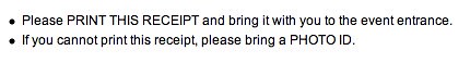 Order Confirmation for Interesting2009 — interesting tickets etc