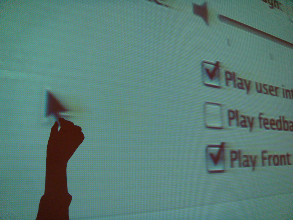 mucking about with the big screen