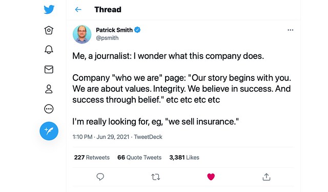 eg, We sell insurance