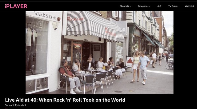 Picasso cafe in Live Aid documentary