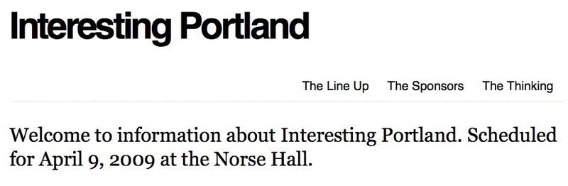Interesting Portland » The Line Up