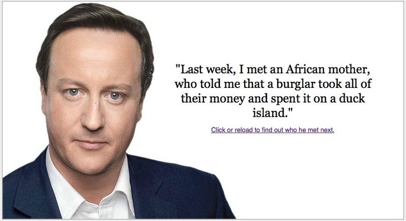 Who has David Cameron been talking to?